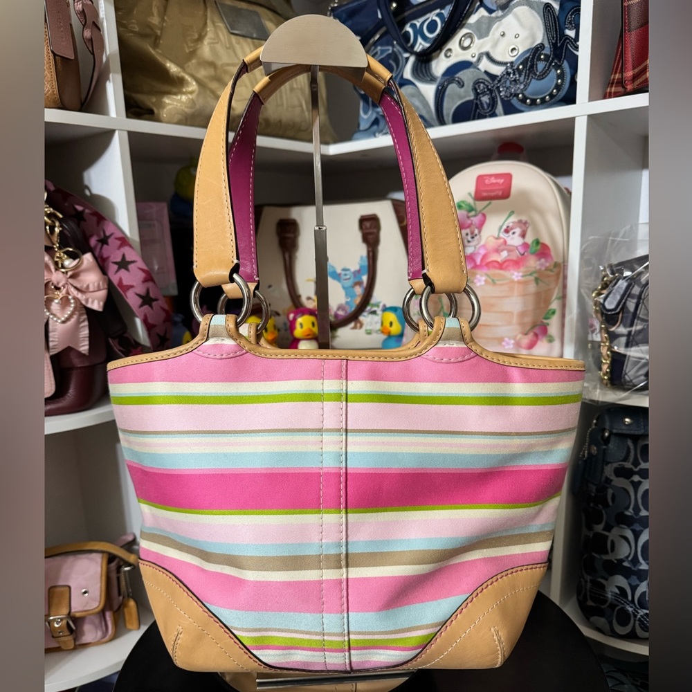 Coach Vintage SoHo Twill Striped Shoulder Bag - Picture 7 of 13